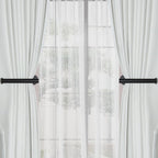 2 Pack Adhesive Curtain Holdbacks - No Drill Curtain Tie Backs & Pull Backs Curtain Holders for Drapes (2, Black)