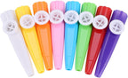 24 Pieces Plastic Kazoos Multi Colors Kazoo Musical Instruments Great Gift for Music Lovers Good Companion for Guitar, Ukulele, Violin, Piano Keyboard