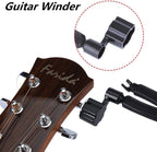 Professional Guitar String Winder Cutter and Bridge Pin Puller, Guitar Repair Tool Functional 3 in 1 (Black)