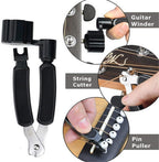 Professional Guitar String Winder Cutter and Bridge Pin Puller, Guitar Repair Tool Functional 3 in 1 (Black)