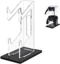 Universal Dual Game Controller Holder Desk Stand for PS4 PS5 Xbox ONE Switch, Perfect Display and Organization, Gaming Controller Accessories(Transparent Acrylic) (2T/Black)
