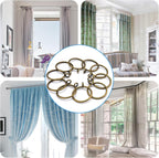 44 Pack Curtain Rings with Eyelets, Metal Drapery for Pinch Pleat Curtains, Drape Ring 1.5 Inch I D, Fits Up to 1.2 in Rod (Bronze) Antique Bronze -