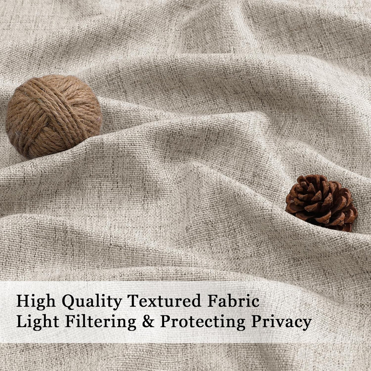 Linen Valances for Windows 1 Pcs, Light Filtering Textured Farmhouse Short Small Valance Curtains Bathroom Basement Living Room Bedroom, Rod Pocket Half Over Sink, 60Wx14L Inch 60"W x 14"L (Pack of 1)