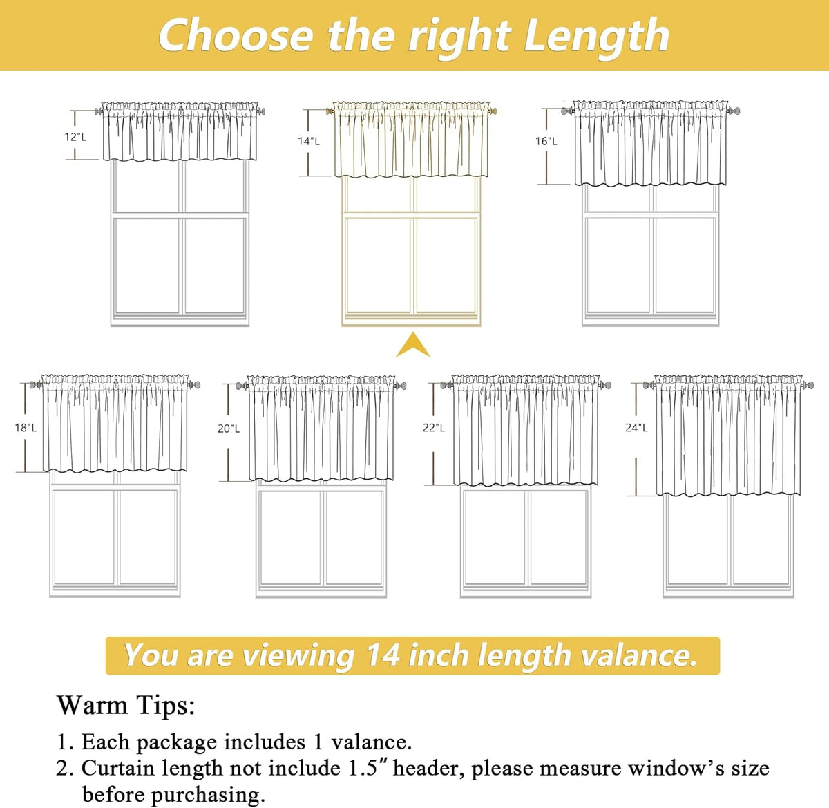 Linen Valances for Windows 1 Pcs, Light Filtering Textured Farmhouse Short Small Valance Curtains Bathroom Basement Living Room Bedroom, Rod Pocket Half Over Sink, 60Wx14L Inch 60"W x 14"L (Pack of 1)