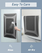 -Bath Rug-Quick Dry Absorbent Rubber Backed Thin Bathroom Rugs Fit Under Door-Bath Mats for Floor Mat in Front of Sink-Shower Rug 17"X27.5" Dark Grey 1'6" x 2'3" (Rectangular)