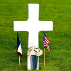 4 Pack Cemetery Vases with Spikes Headstone Vase for Graves Memorial Grave Site Decorations Floral Markers Flower Holder Plastic Hollow Drainage Hole (Classic Style) -