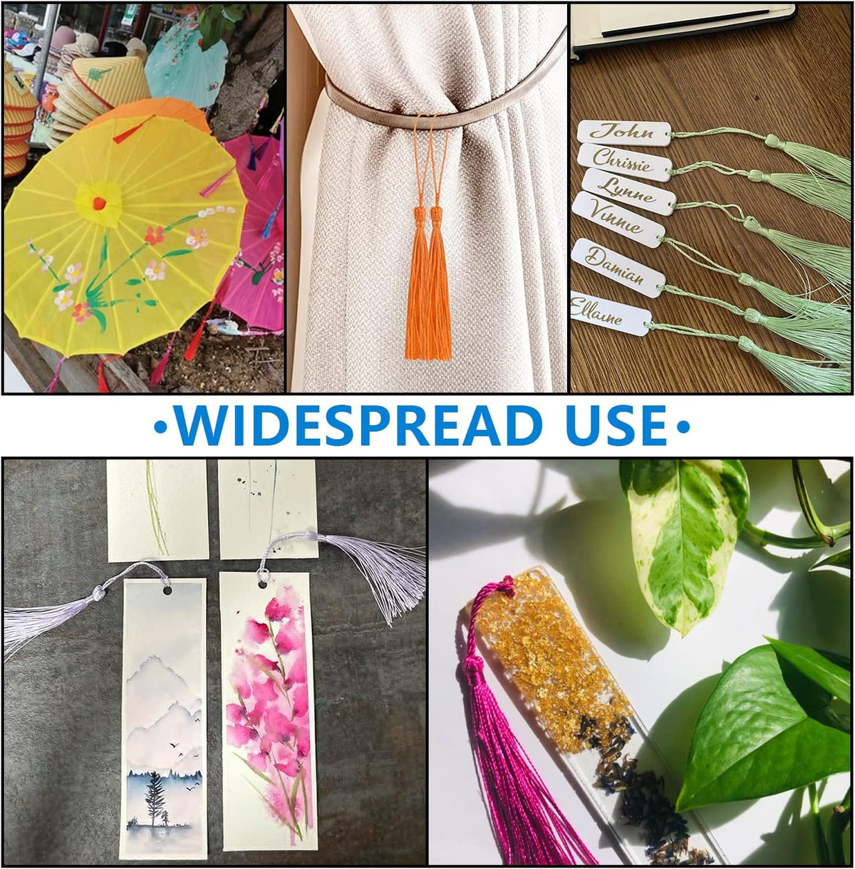 25 Pcs Handmade DIY Tassels 13cm/5 Inch Silky Soft Craft Mini for Projects, Jewelry Making, Decoration, Bookmarks (Multicolored) Multicolored