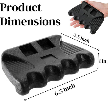 4 Holes Pool Cue Holder, Portable Weighted Rack, Mini Non-slip Stick Holder Claw with 2 Chalk Holders, Heavy Duty Rest for Billiard and Table