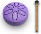 Ethereal Drums - Mini Steel Tongue Drum Kit - for sound healing, meditation and yoga - 3" 6-note - Great for beginners and relaxation - Lavender Purple - Mallets + Tabs + Bag