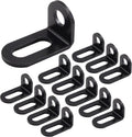 Biaungdo 18x18x33mm/0.7"x0.7"x1.3" Adjustable Right Angle Brackets L-Shape Corner Brace Support Black- (30 Pcs)