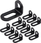 Biaungdo 18x18x33mm/0.7"x0.7"x1.3" Adjustable Right Angle Brackets L-Shape Corner Brace Support Black- (30 Pcs)