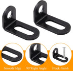 Biaungdo 18x18x33mm/0.7"x0.7"x1.3" Adjustable Right Angle Brackets L-Shape Corner Brace Support Black- (30 Pcs)