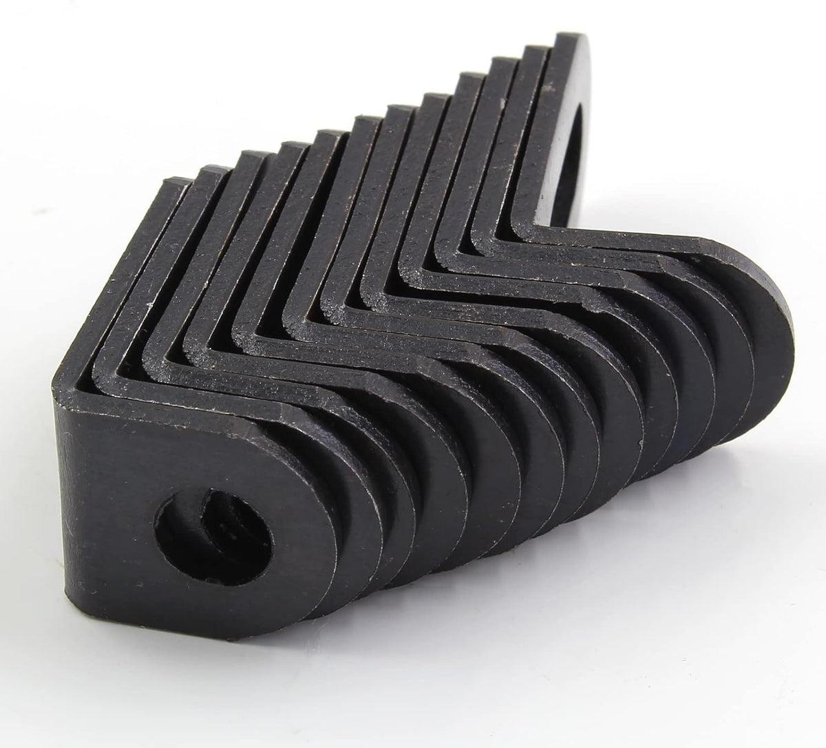 Biaungdo 18x18x33mm/0.7"x0.7"x1.3" Adjustable Right Angle Brackets L-Shape Corner Brace Support Black- (30 Pcs)