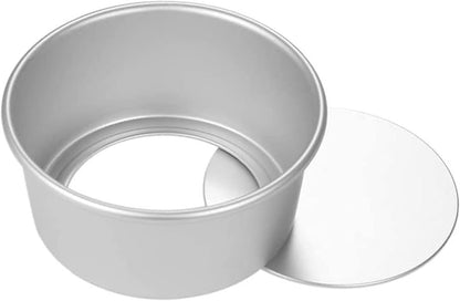 6 Inch Cake Pan Round, Small Cheesecake Pan with Removable Bottom, Chiffon Cake Mold Anodized Aluminum Baking Pan