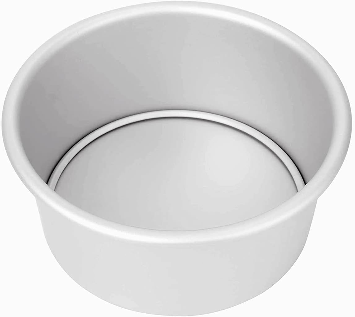 6 Inch Cake Pan Round, Small Cheesecake Pan with Removable Bottom, Chiffon Cake Mold Anodized Aluminum Baking Pan