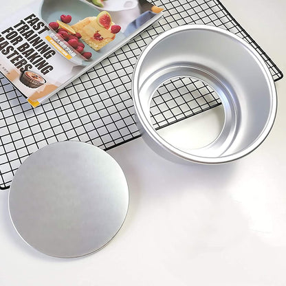 6 Inch Cake Pan Round, Small Cheesecake Pan with Removable Bottom, Chiffon Cake Mold Anodized Aluminum Baking Pan