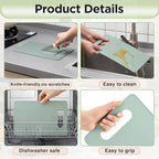 3 Pcs Small Cutting Boards for Small Kitchen, Thin Plastic Cutting Board Set with Easy Grip Handle, Space Saving Colorful Boards for Apartment, RV, Meat, Vegetables