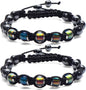 Adjustable Mood Bracelet or Women 2 Pieces Dazzling Shimmer Color Changing Beads Based on Emotions Thermochromic Bead Bracelets or Kids and Adult
