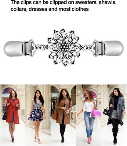 2 Pieces Retro Dresses Shirt Cinch Clips or Women Sweater Shawl Waist Clips or Cardigan Clothing