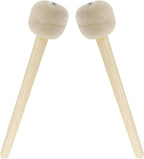 Biaungdo 2 Pack Drum Mallet, 13" Wool Felt Drum Stick, Bass Drum Mallet Drum Stick, Anti-slip Bass Percussion Sticks, Beige