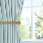 2 Pack Adhesive Curtain Holdbacks Curtain Tie Backs Curtain Holdbacks No Drill Curtain Pull Backs Adhesive Curtain Hooks Curtain Holders or Drapes (2, Gold)