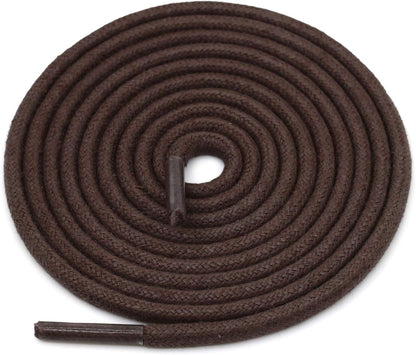 Round Cotton Waxed Shoelaces: 7/50 Inches Dress Shoe Laces or Boot 2 Pair