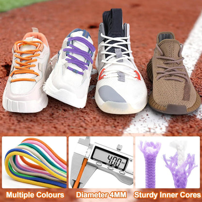Round Shoelaces or Athletic Boot: Hiking Shoe Laces or Men&Women 2 Pair
