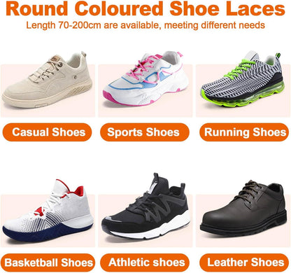 Round Shoelaces or Athletic Boot: Hiking Shoe Laces or Men&Women 2 Pair
