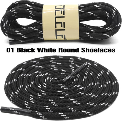Round Work Boot Laces: Heavy Duty Hiking Shoe Laces or Boots 2 Pair