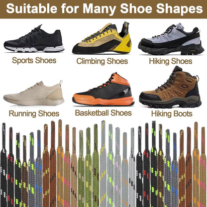 Round Work Boot Laces: Heavy Duty Hiking Shoe Laces or Boots 2 Pair