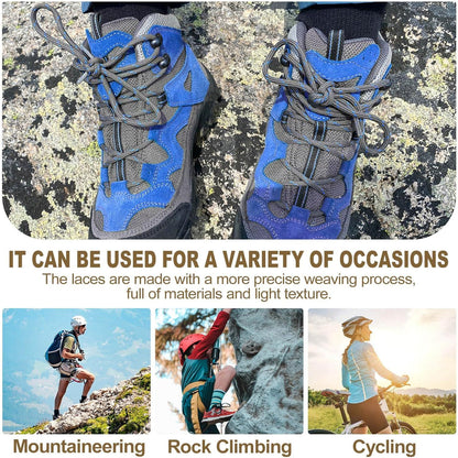 Round Work Boot Laces: Heavy Duty Hiking Shoe Laces or Boots 2 Pair