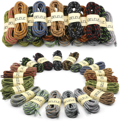 Round Work Boot Laces: Heavy Duty Hiking Shoe Laces or Boots 2 Pair