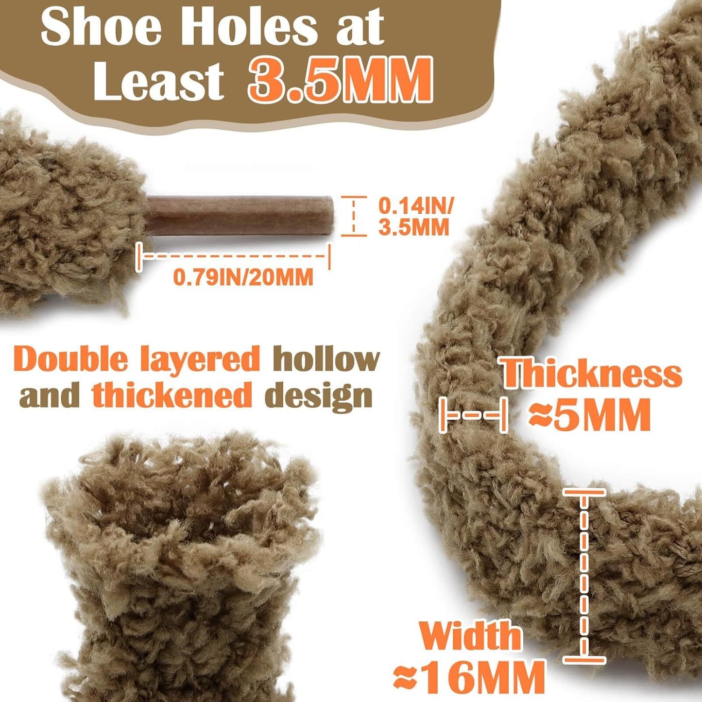 Sot lat uzzy Shoelaces: Wide Thick urry Shoe Laces or Sneakers 1 Pair