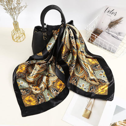 35” Large Square Satin Head Scar - 3Pcs Satin Hair Scarves Silk Bandana Scar Headscar Silk eeling Scar or Women