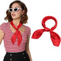 23.6" Satin Neck Scar Small Hair Scar Women Silk Head Scar Costume Bandana Girls Vintage Handkerchie Ribbon Scar