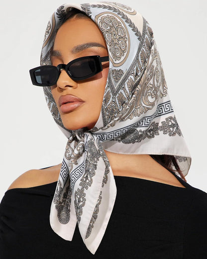 27.5” Satin Head Scar or Women Like Silk Scar Hair Bandanas Women 2Pcs Satin Neck Scar Headscar Hair Wrap