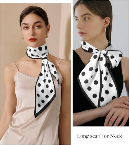 Long Silk eel Scar Women Hair Scar Satin Neck Scar Tie Bandana Headband Scar Edge Wrap Head Scar Purse Handbags