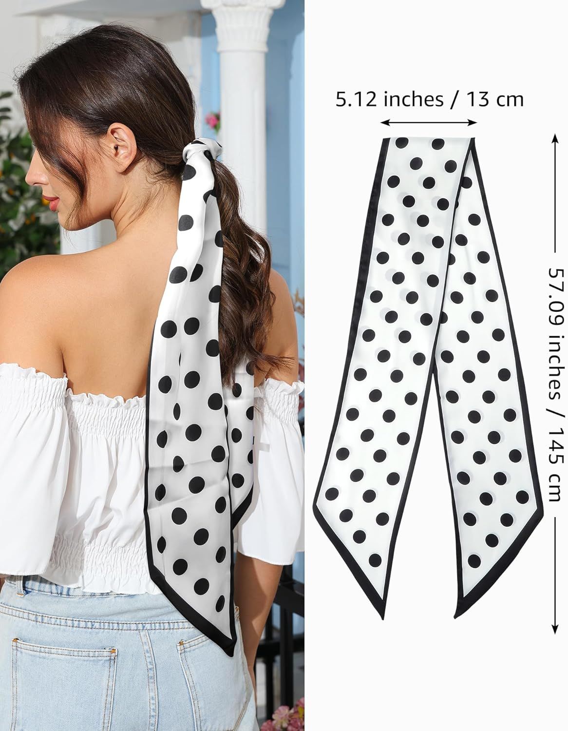 Long Silk eel Scar Women Hair Scar Satin Neck Scar Tie Bandana Headband Scar Edge Wrap Head Scar Purse Handbags