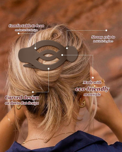 6Pcs Upgrade Large lat Hair Claw Clips or Women Girls, 5" Non-slip Duckbill Hair Clips or Long, Thick, Thin Hair, Comortable or Driving & Lying Down (Matte (Neutral))