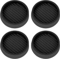2X2 Round Rubber Caster Cups, Non Slip urniture Pads, Anti-Slip Gripper, Anti Skid urniture eet, Anti Slide loor Protector or Bed Couch Table Chair Stoppers - (Black, 4 Pack)