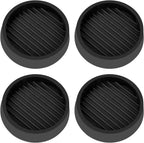 2X2 Round Rubber Caster Cups, Non Slip urniture Pads, Anti-Slip Gripper, Anti Skid urniture eet, Anti Slide loor Protector or Bed Couch Table Chair Stoppers - (Black, 4 Pack)
