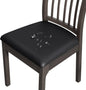 FORCHEER Waterproof PU Leather Chair Seat Covers Set of 4 Black Stretch Dining Room Chair seat Covers Kitchen Chair Seat Slipcovers 18inch Removable Washable
