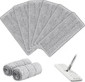 lat Mop Head Replacement Pads Compatible with Joy-MOOP Mop and Bucket Set, Reusable Washable Squeeze Microiber Mop Reills or Oshang Bosheng Mop - 13" X 4.9", Grey Only
