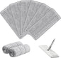 lat Mop Head Replacement Pads Compatible with Joy-MOOP Mop and Bucket Set, Reusable Washable Squeeze Microiber Mop Reills or Oshang Bosheng Mop - 13" X 4.9", Grey Only