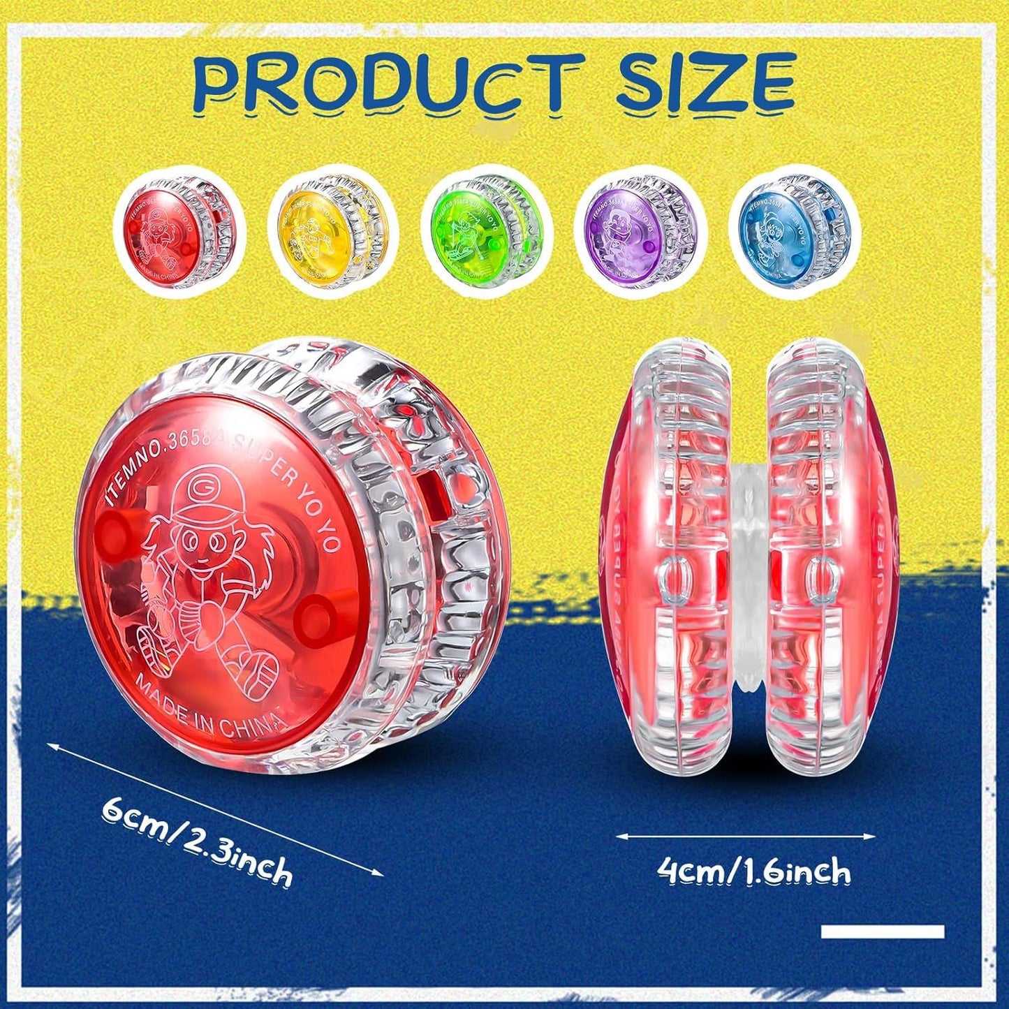 40 Pieces Light up Yo Yo Bulk, LED Responsive Ball Colorul Plastic Light up Party avors or Birthday Bag illers Carnival Prizes