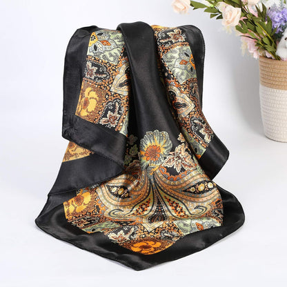 35” Satin Large Square Head Scarves - 4PCS Silk Like Neck Scar Hair Sleeping Wraps Satin Silk Scars or Women