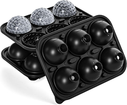 Bangp Golf Ball Ice Cube Molds,Novelty Golf Gifts Ball Ice Maker Mold,2.2" Large Sphere Round Ice Cube Mold,Fun Shapes Large Whiskey Ice Cube Tray for Cocktails,Bourbon