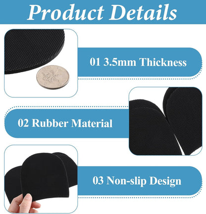 4PCS Shoe Repair Kit Heel, 3.8 * 3.4 Inch Shoe Heel Repair for Boots Suitable for Men Women Boot Shoes (Black)