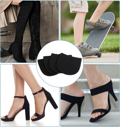 4PCS Shoe Repair Kit Heel, 3.8 * 3.4 Inch Shoe Heel Repair for Boots Suitable for Men Women Boot Shoes (Black)