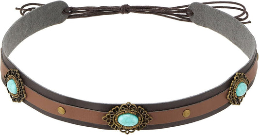 Cowboy Hat Bands for Women Men Hat Bands Western Hat Belts Rural Classical Mexican Turquoise Hatbands